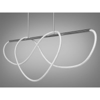 Підвісна світлодіодна нова люстра лед для вітальні Шланг, 48W, хром Diasha 9752-L1500CH