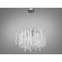 Люстра підвісна кришталева Diasha Серія Гліцинія хром 8xE14 регульована висота Diasha 603-600CH