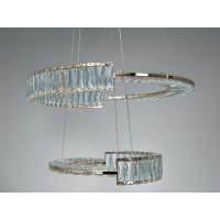 Світлодіодна люстра золото 103 Вт 2 кільця Diasha 561/600+400G