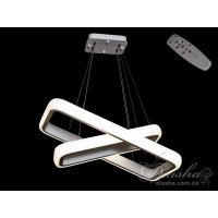 Люстра светодиодная с пультом для высоких потолков Diasha 8102-700*400+600*250WH dimmer