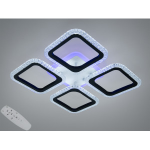 Стельова LED люстра чорна 55W пульт димер 4 мод Diasha AS8170/4BKLED3colordimmer