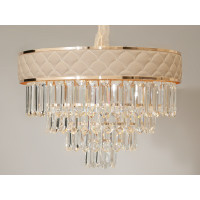 Люстра в спальню хрустальная Diasha L8080-500G+WH