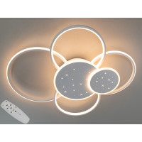 Унікальна стельова світлодіодна люстра з пультом, 115Вт, біла Diasha 2448WHdimmer