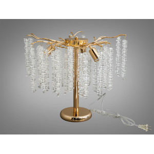 Вишукана настільна лампа, 3 лампи, золото Diasha 605-3TGD