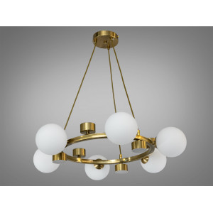 Підвісна люстра Loft кругла 8 плафонів чорний Diasha LQ7131/6+6BR