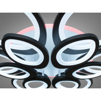 Люстра в зал потолочная светодиодная 250W Diasha 8059/6+6WH LED3colordimmer