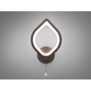 Настінний прикроватний LED світильник, 17Вт, коричневий Diasha 8073/1CF