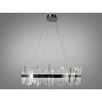 Солідна підвісна світлодіодна люстра з кришталю для вітальні, 195 Вт, хром Diasha 836/800CH