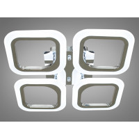 Багатофункціональна стельова світлодіодна люстра на пульті, 55Вт, хром Diasha AS8060/4HR