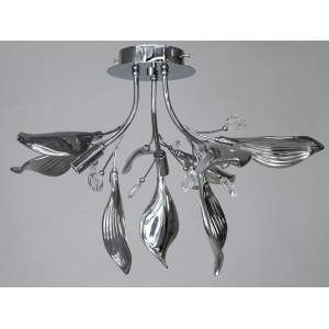 Модна підвісна керамічна люстра в вітальню, 3 лампи, золото Diasha 7229-3CHR