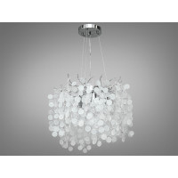Вишукана новинка, кришталева люстра "Гліцинія" на 6 ламп, хром Diasha 602-450CH