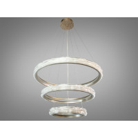 Кришталева світлодіодна люстра-підвіс, 60W Diasha 583-800+600+400G