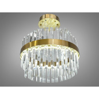 Неповторна підвісна кришталева лед люстра в кухню, 80Вт, бронза Diasha 840/400BR