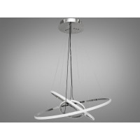 Підвісна LED люстра в кухню з диммером та пультом, 90 Вт, хром Diasha MD9079-3AHR-600+400+200dimmer