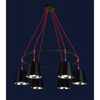 Люстры светильники подвесные с абажуром Levistella 768V32041-6 BK-CR