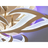 Сучасна декоративна люстра під стелю led з пультом, 115W, золото Diasha 8146/6+3GLED3colordimmer