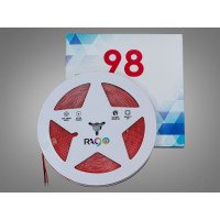 COB LED стрічка 24В, 320 діодів на метр, 8мм, червоний Diasha P24-COB-320-RED-20-8