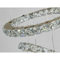 Чудова новинка, кришталева світлодіодна люстра кільця, 60W, золото Diasha 7201-6W/480+340+190G