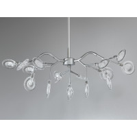 Декоративная люстра в спальню 18 лампочки Diasha 886-18CSL