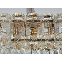 Унікальна підвісна кришталева люстра в передпокій, 14 ламп, золото Diasha D898-600G