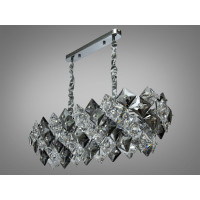 Підвісна люстра Diasha хром кришталь 10xE14 Diasha 21001/800x300CH