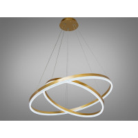 Сучасна світлодіодна підвісна люстра з пультом, димером, 90W, черная Diasha D8174-800+600G