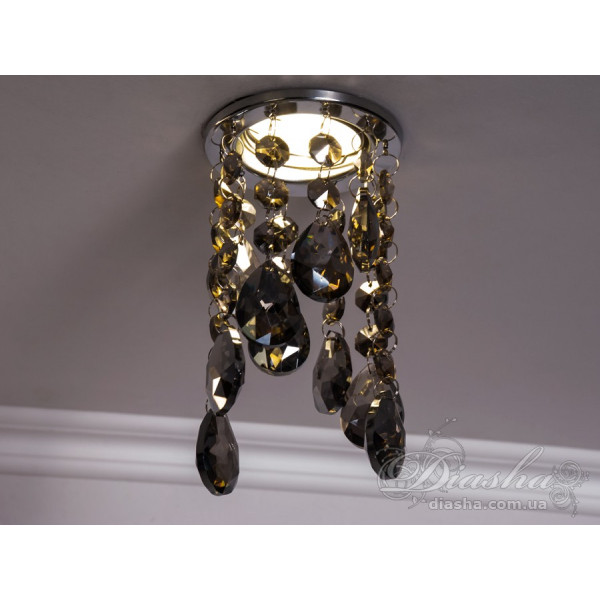 Точковий світильник із кришталевими підвісками Diasha 6019DCH-SM