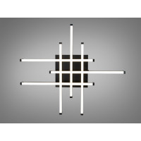 Стельова LED люстра чорна 70 Вт 6 модулів Diasha SX809/6BK