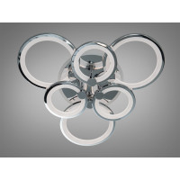 Стельова люстра з пультом, диммером і LED підсвічуванням, 110W, хром Diasha D8022/3+3HRLED3colordimmer