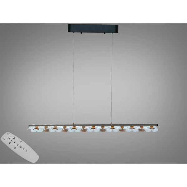 Підвісна LED люстра шампань 55Вт пульт 3 режими Diasha MD25115/1000CG