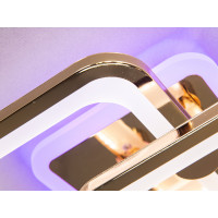 Світлодіодна люстра смарт світильник з пультом, димером, 50W, золото Diasha 8208/2GLED3colordimmer