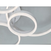 Світлодіодна стельова люстра чорна 120W чотири квадратні плафони Diasha 2543WHdimmer