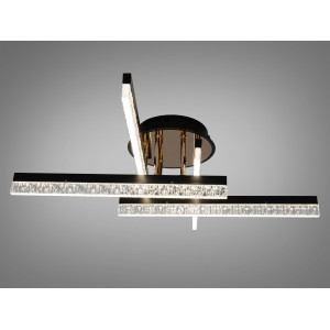 Стельова світлодіодна люстра MX7805 біла 75W три акрилові кільця Diasha SX1012/4BK