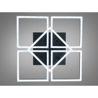 Стельова LED люстра 3 кільця 60Вт матовий хром Diasha 2553BKdimmer