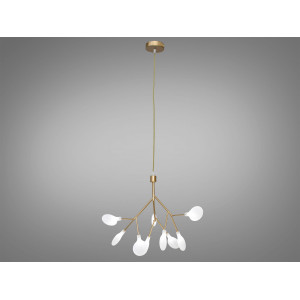 Витончена люстра підвіс в кухню над столом "Світлячок", 9 ламп, золото Diasha HXD8048/9GD