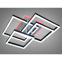 Стельова світлодіодна люстра з пультом, діммером, 145Вт, чорна Diasha 7002BKLED3colordimmer