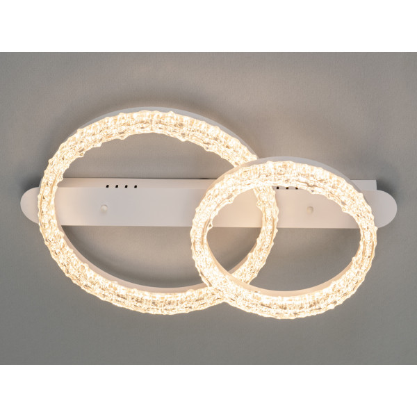 Стельова LED люстра кільця MX78203 біла 65W акрилові плафони мяке світло Diasha MX78203/400+300WH