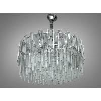 Заворожуюча підвісна кришталева люстра, 12 ламп, хром Diasha 830/600CH