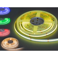 LED стрічка 24В, 108 діодів на метр, 10мм, RGB Diasha P24-COB-840-RGB+WW-20-10