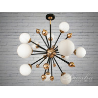 Люстра молекула в современном стиле Diasha 81860/12BK+G