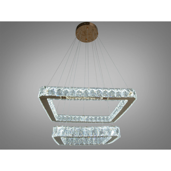 Вишукана кришталева світлодіодна підвісна люстра, 62W, золото Diasha 7223-6A/500+340G Вишукана кришталева світлодіодна підвісна люстра, 62W, золото Diasha 7223-6A/500+340G