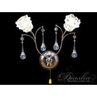 Шикарне світлодіодне бра "Квіткові мотиви", 2 Вт, хром Diasha 88126/2HR