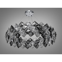 Люстра підвісна кришталева кругла хром 10xE14 Diasha 21001/750CH