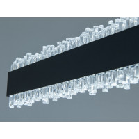 Світлодіодна лінійна люстра підвіс над столом, 40 Вт, сіра Diasha XH1002/1000BK