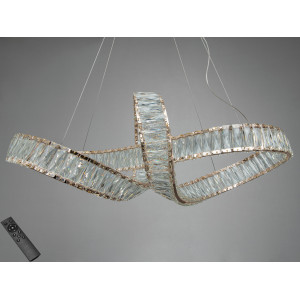 LED люстра-підвіс Мебіус золото з пультом Diasha 549/800G