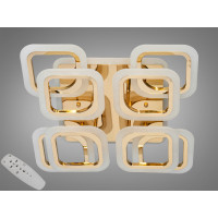 Стельова LED люстра з пультом, диммером і підсвічуванням, 110W, хром Diasha HAS8060/4+4GLED3colordimmer