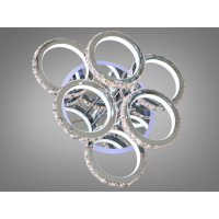 Люстра потолочная хрустальная с пультом управления Diasha 8306/3+3LED3colordimmer 