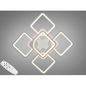 Світлодіодна люстра смарт світильник з пультом, підсвічуванням, 150W Diasha 8060/4+1GRLED3colordimmer