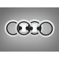 Лед люстра 85W Diasha HA8022/2+2BKLED3colordimmer