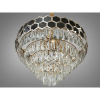 Современная хрустальная люстра подвесная Diasha 21113/600G+BK